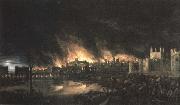 unknow artist samtida malning av branden i london 1666 painting